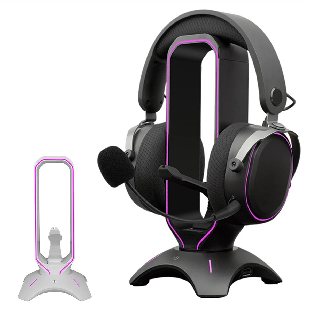 Mouse Bungee Holder - 안정적인 RGB 게이밍 헤드폰 스탠드, 마우스