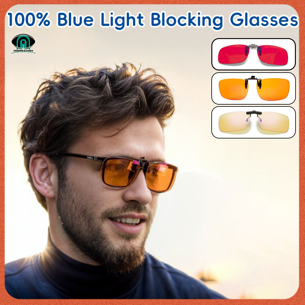Gaming Glasses Blue Light - 클립 100% 블루 라이트 차단 안경,
