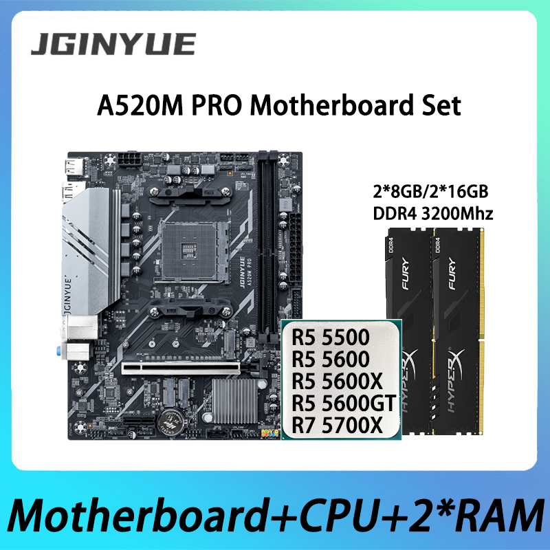 Pc Gaming Video - JGINYUE A520M PRO 마더보드 키트(AMD Ryzen