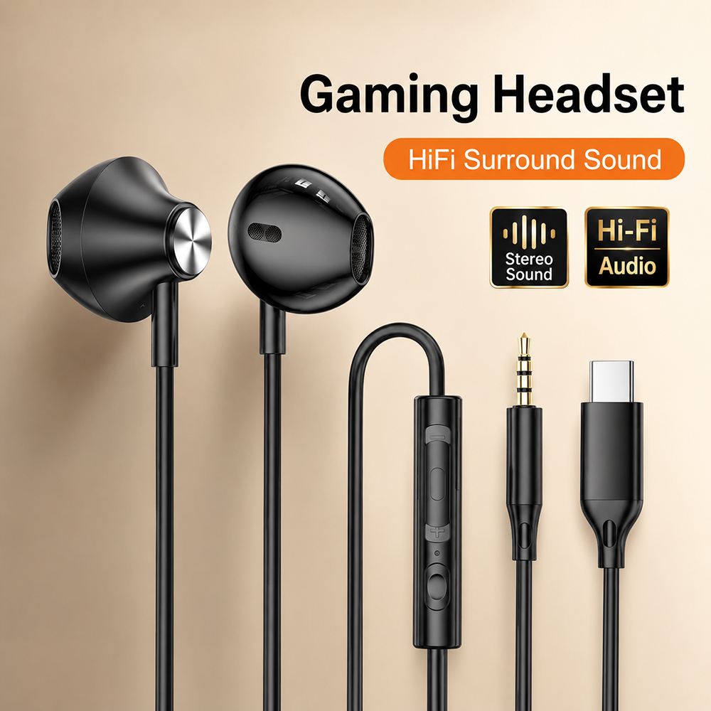 Pc Gaming Earbuds - HiFi 서라운드 헤드폰 iPhone 용 베이스