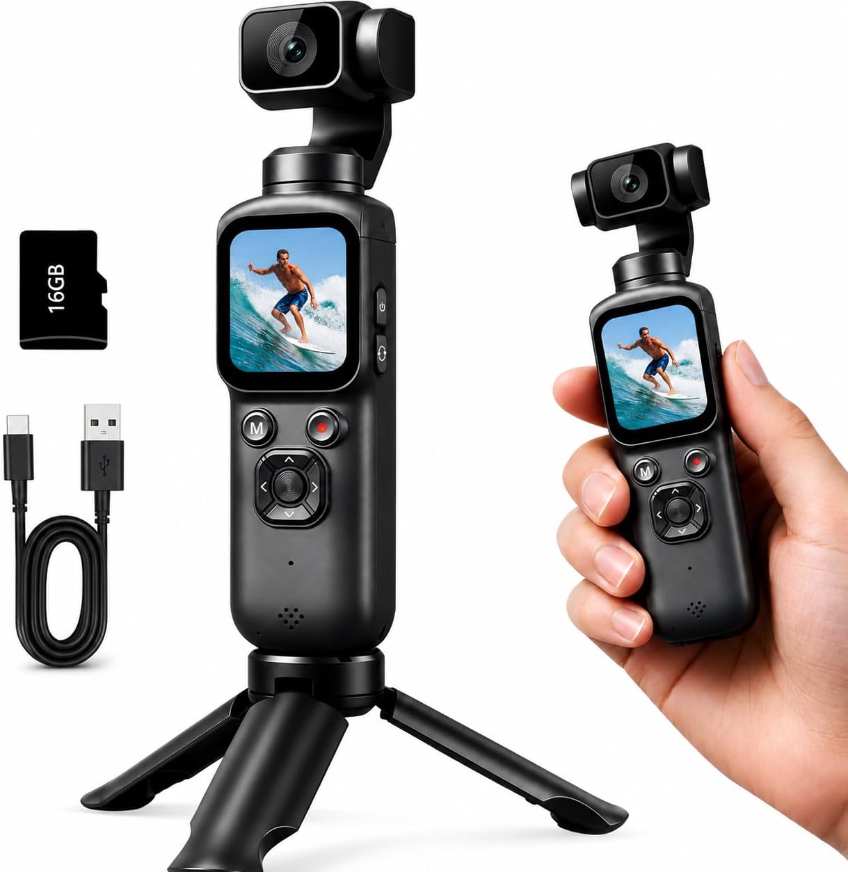 Webcam 4K - 유튜브 초보자를 위한 4K 핸드헬드 짐벌