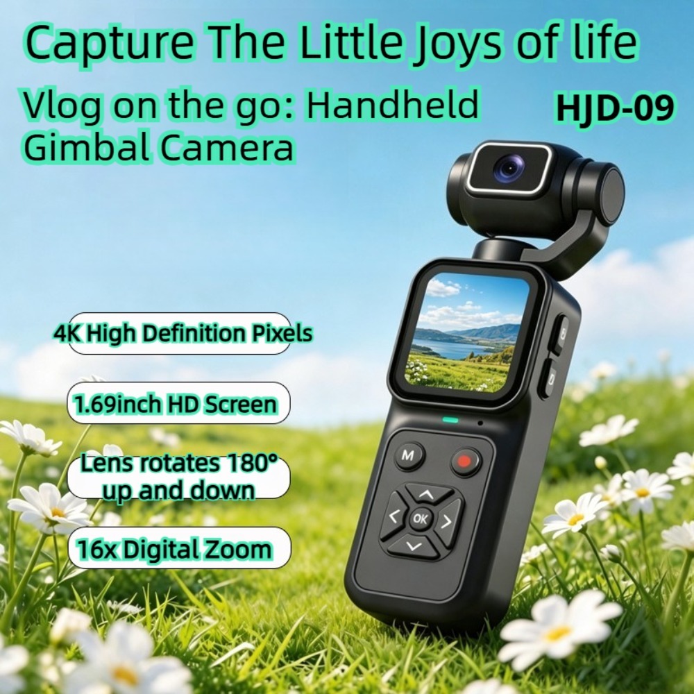 Webcam 4K - HJD-09 4K 블로그 카메라 180 °