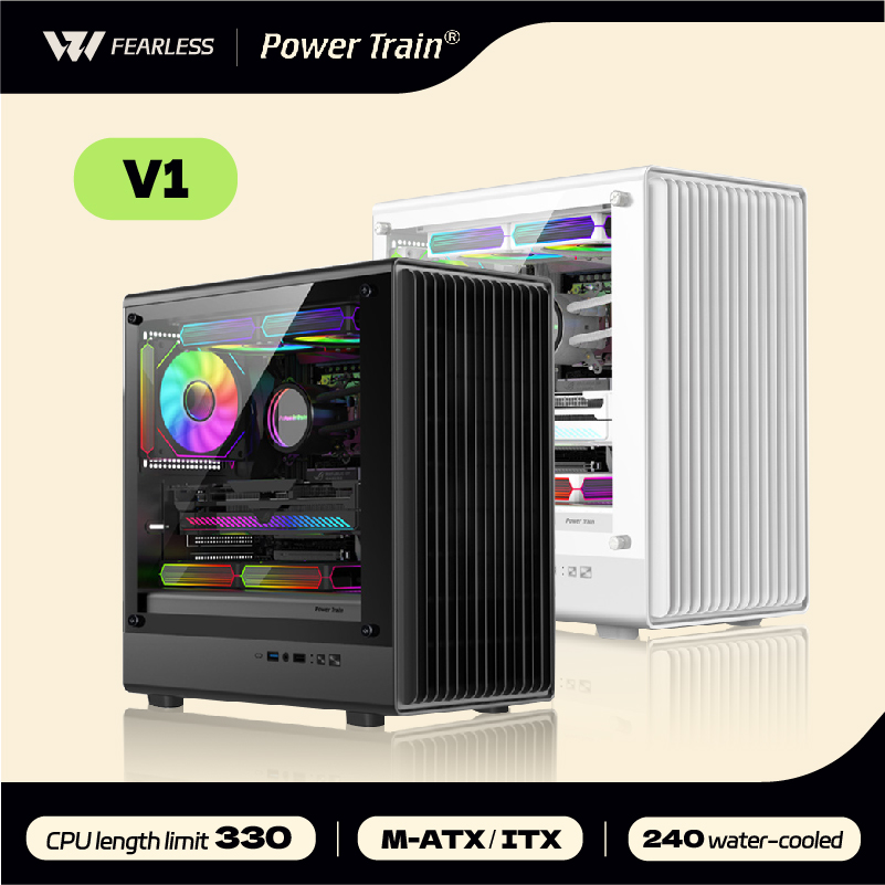Pc Gaming Dell - 파워 트레인 V1 MATX ITX 섀시,