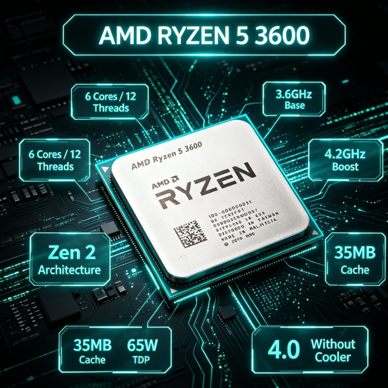 AMD 라이젠 R5 3600 게이밍 PC CPU 6코어 - Pc Gaming Cpu 리뷰 및 가격