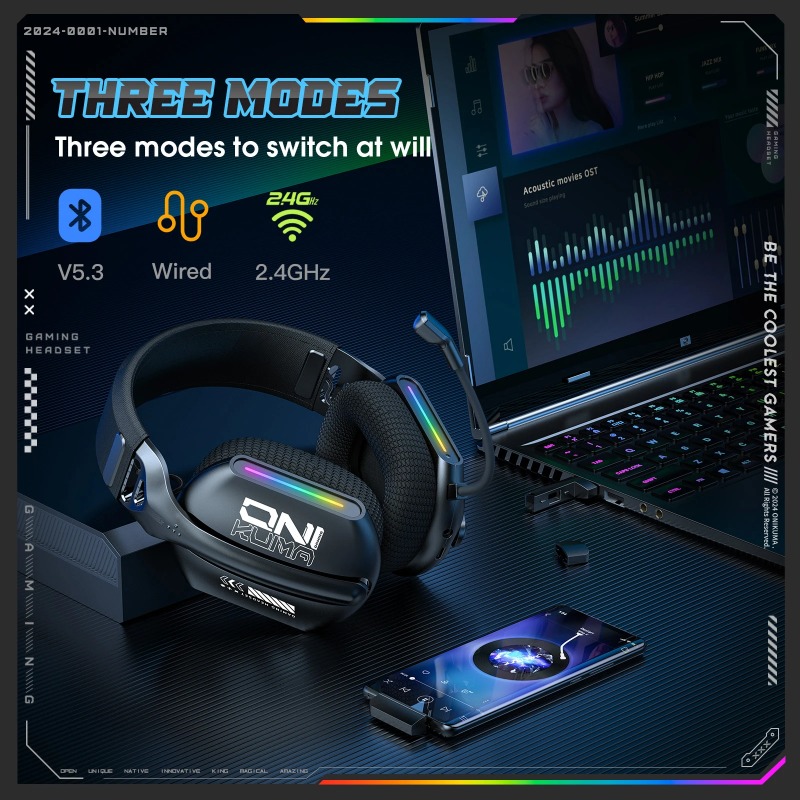 ONIKUMA GT808 무선 게임용 헤드셋 트라이 모 - Pc Gaming Earbuds 리뷰 및 가격