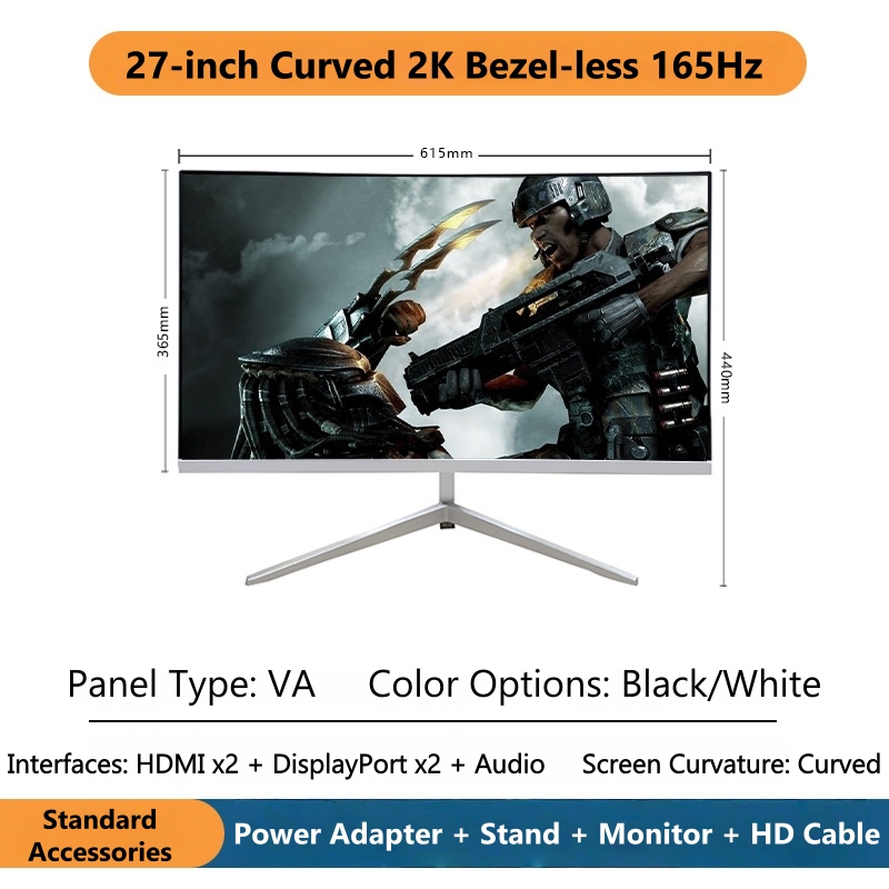 27인치 2K 커브드 게이밍 모니터 165Hz 울트라  - Pc Gaming Ultrawide Monitor 리뷰 및 가격