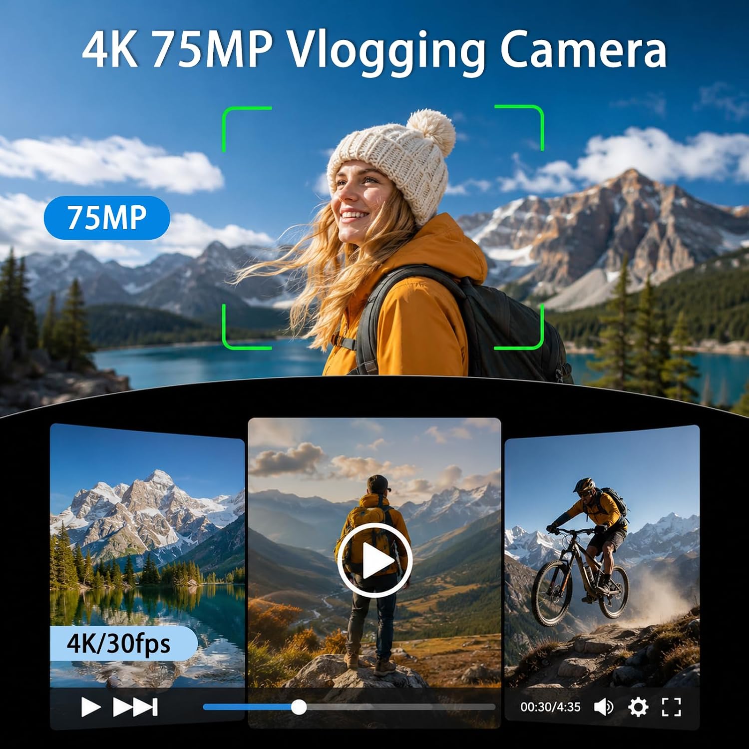 유튜브 초보자를 위한 4K 핸드헬드 짐벌 브이로그 카메 - Webcam 4K 리뷰 및 가격