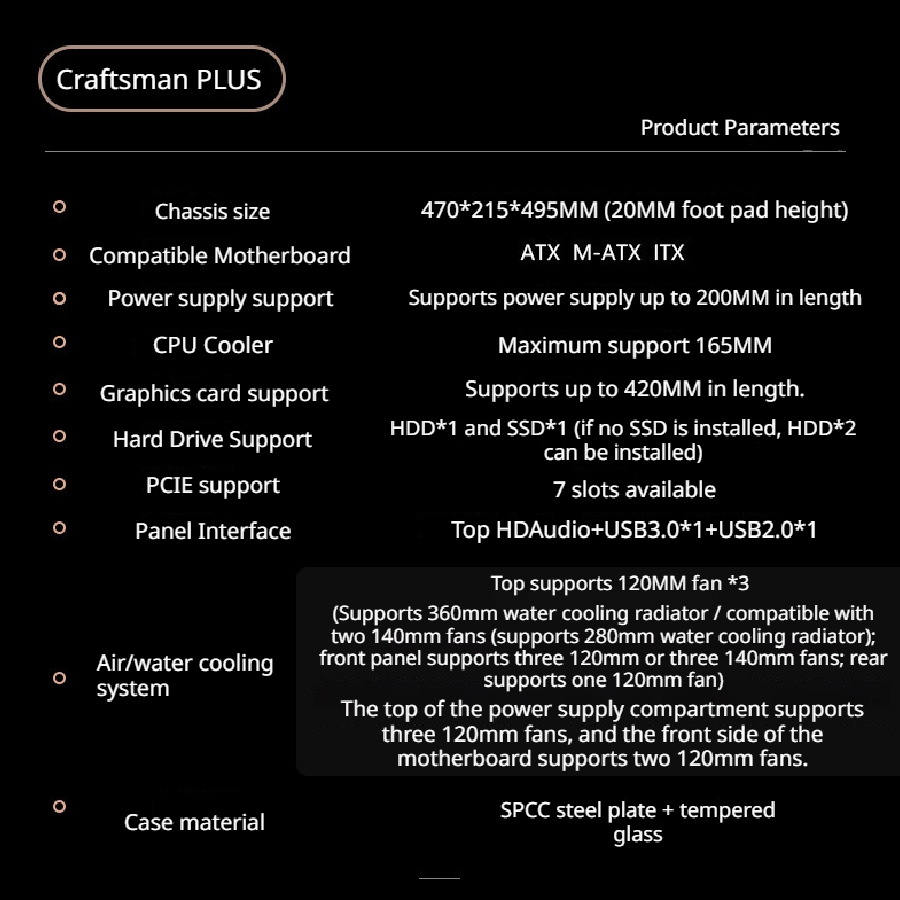 WJCOOLMAN Craftsman Plus ATX M - Pc Gaming Dell 리뷰 및 가격