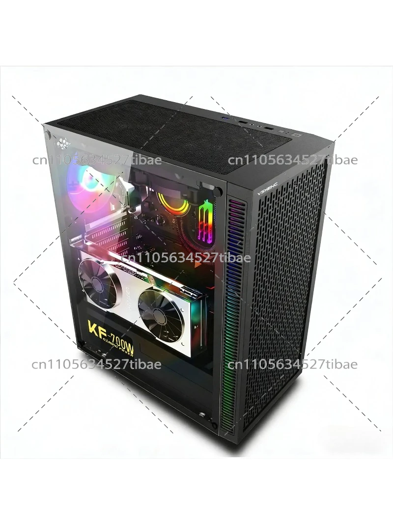 블랙 E-ATX 컴퓨터 케이스 (유리 측면 패널, 듀얼 - Pc Gaming Cpu 리뷰 및 가격